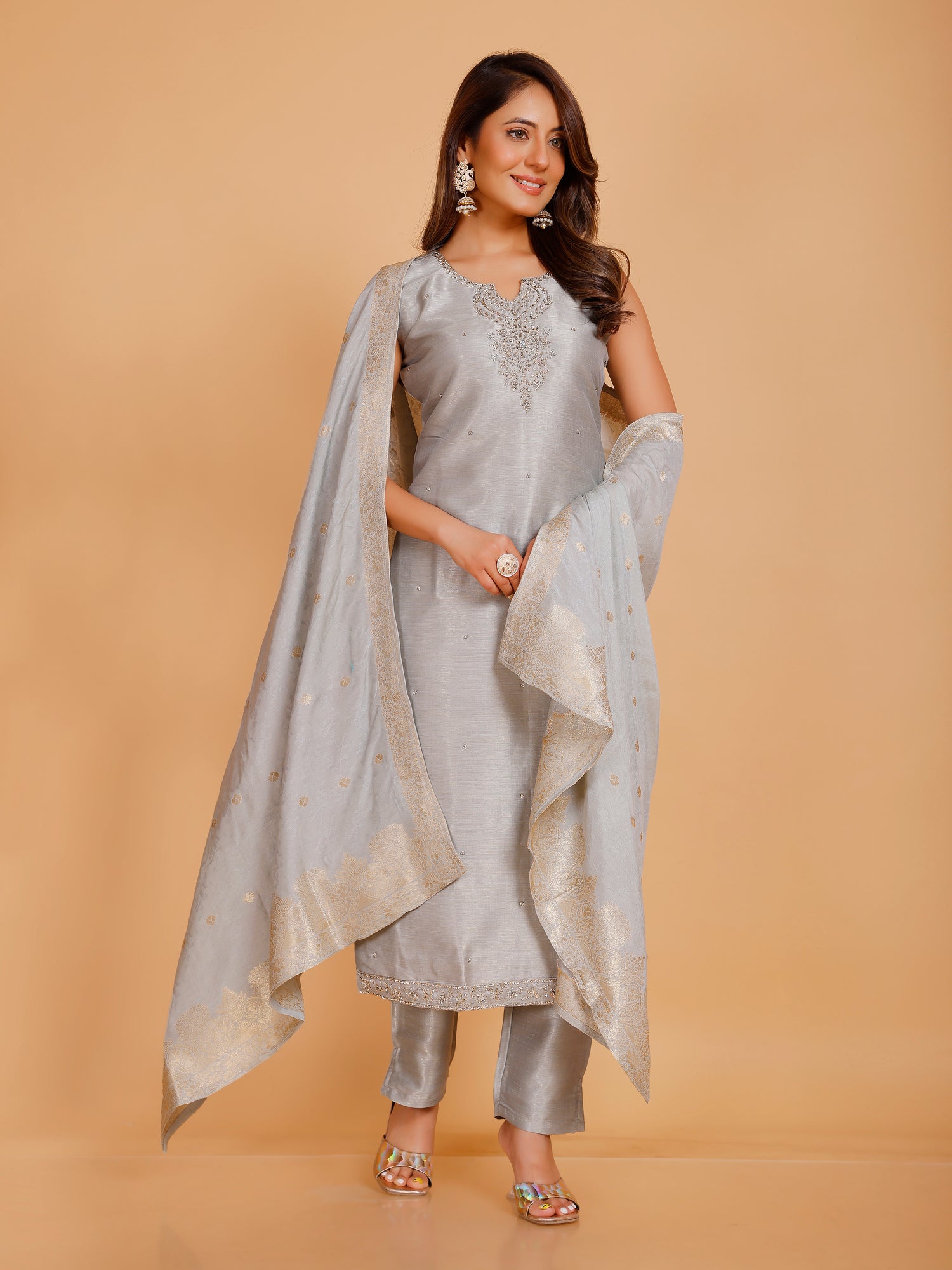 Rashi Silk Straight Kamiz &amp; Pant