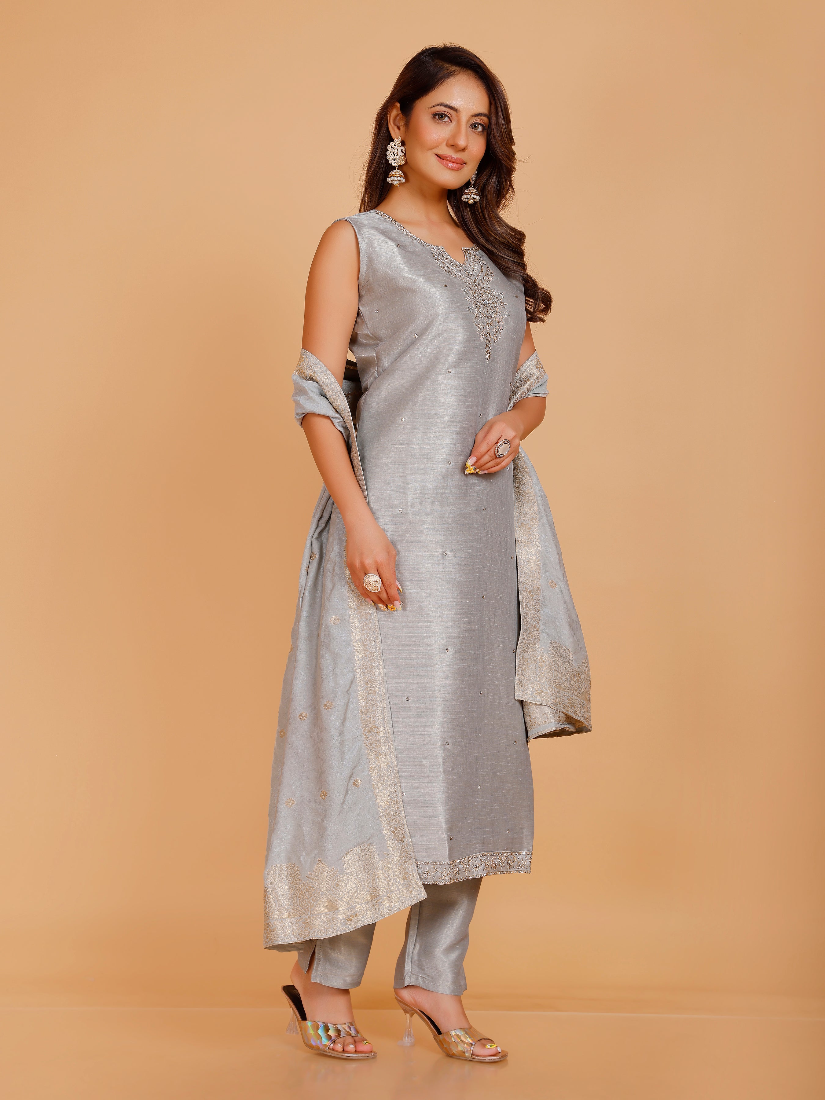 Rashi Silk Straight Kamiz &amp; Pant