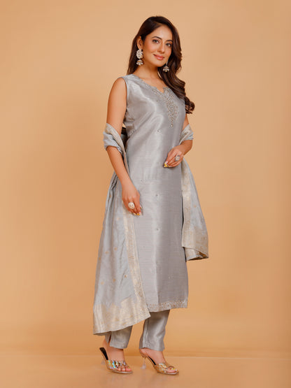 Rashi Silk Straight Kamiz &amp; Pant