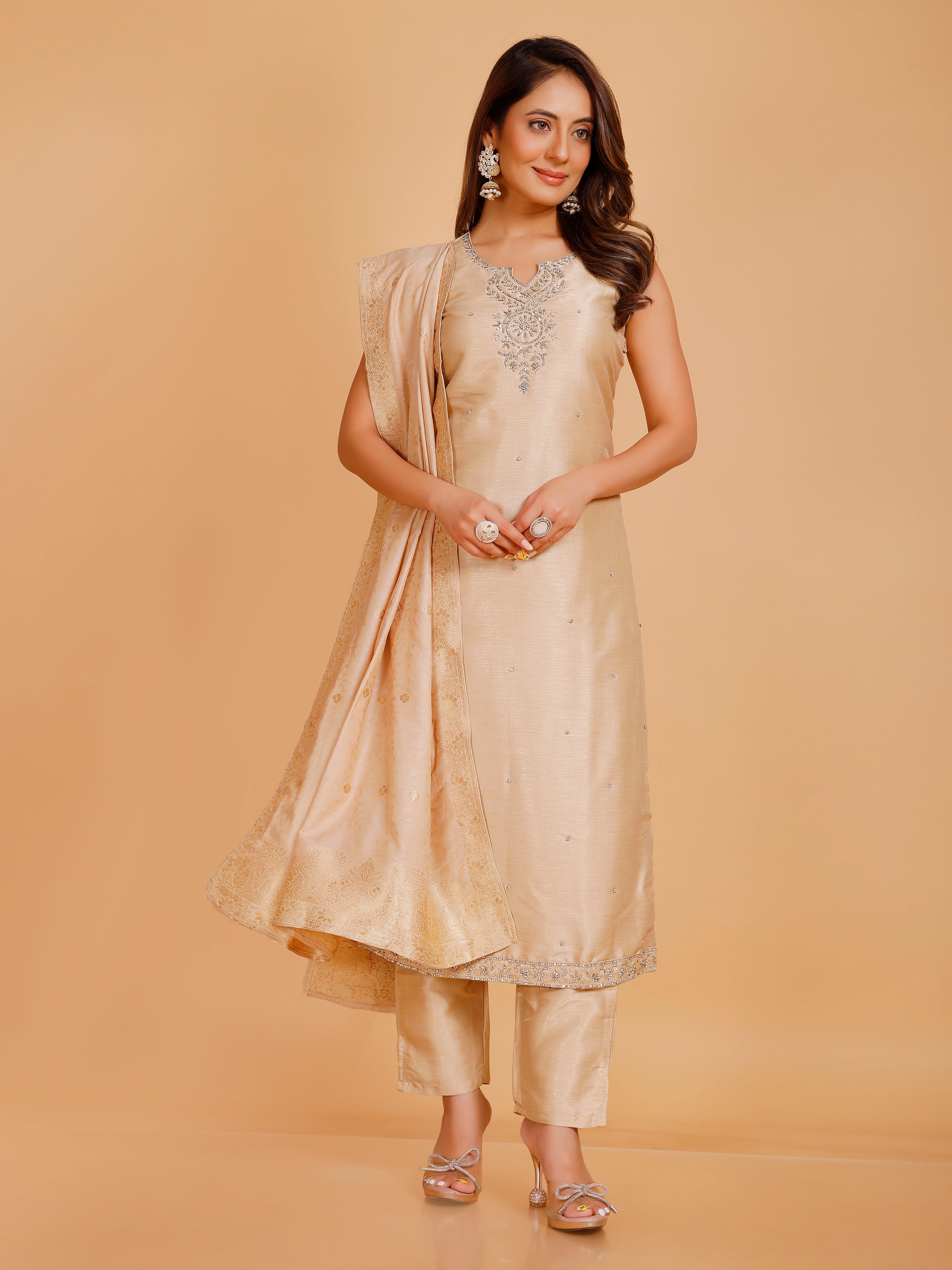 Rashi Silk Straight Kamiz &amp; Pant