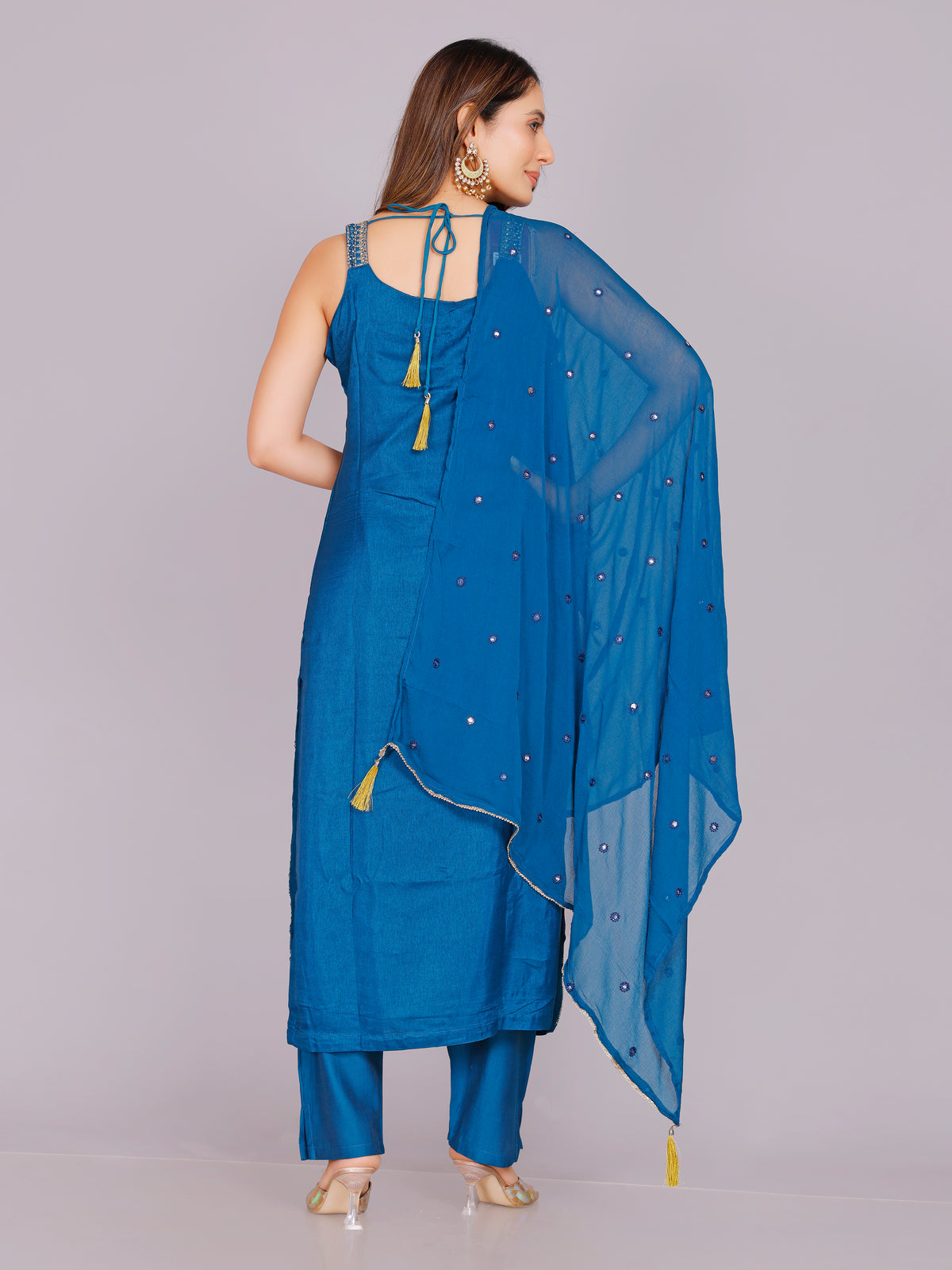 Aishani Silk Straight-cut Suit - Roop Darshan