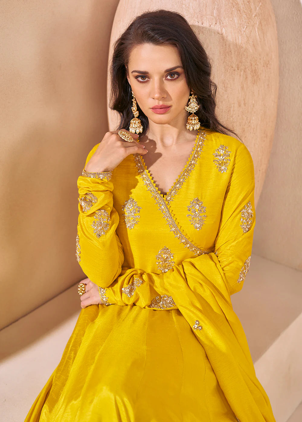 Neema Long Gown With Dupatta