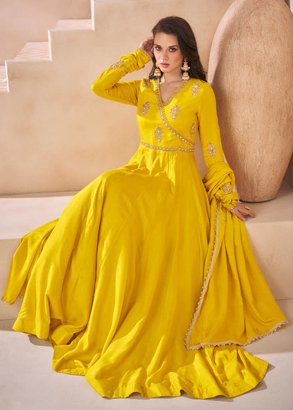 Neema Long Gown With Dupatta