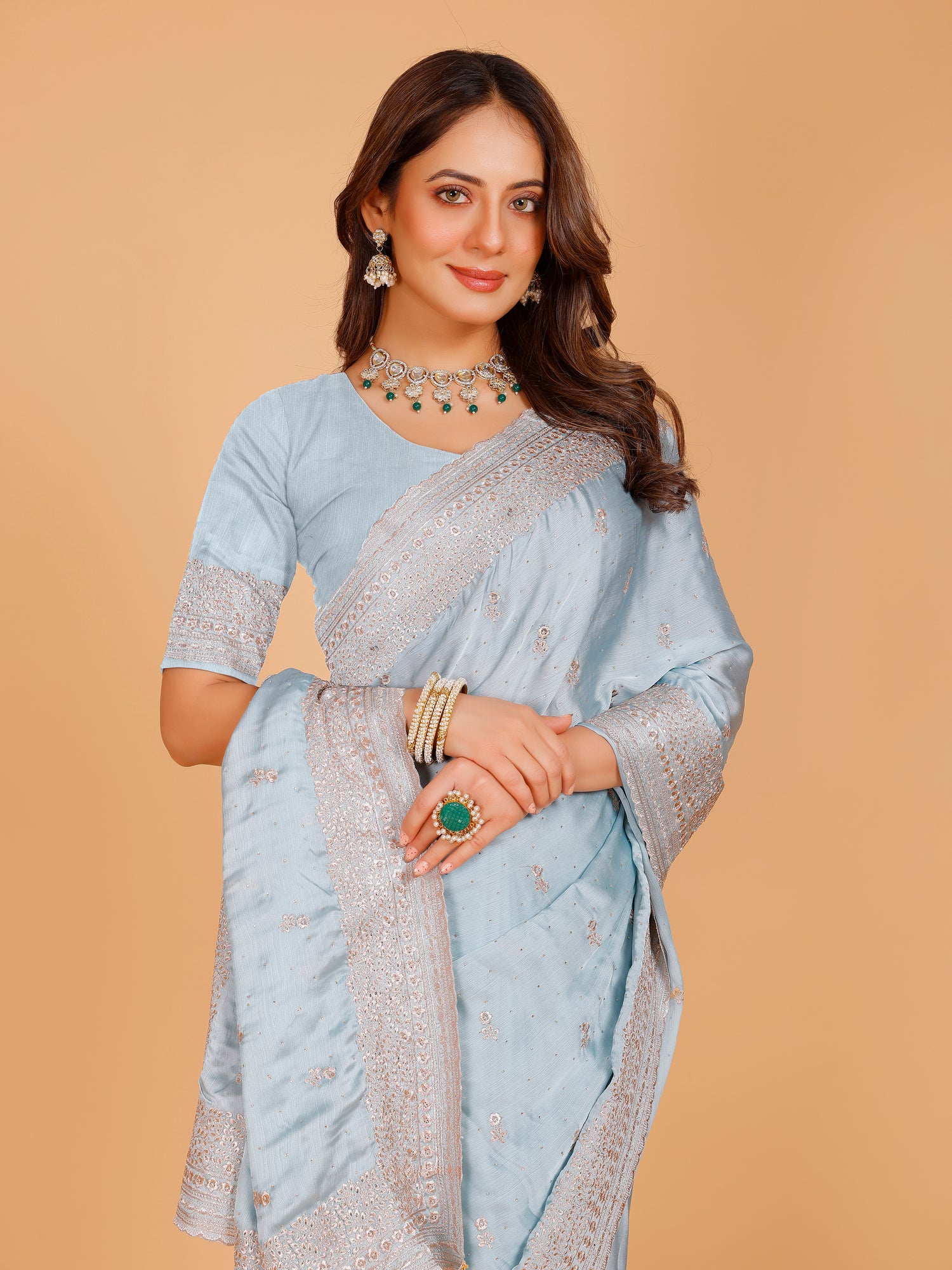 Aadhya Silk Embroidered Saree