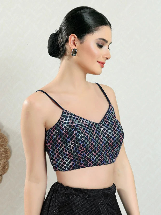 Sequence Work Fancy Blouse - Roop Darshan
