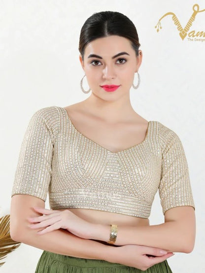 Sequence Embroidered Work Blouse - Roop Darshan