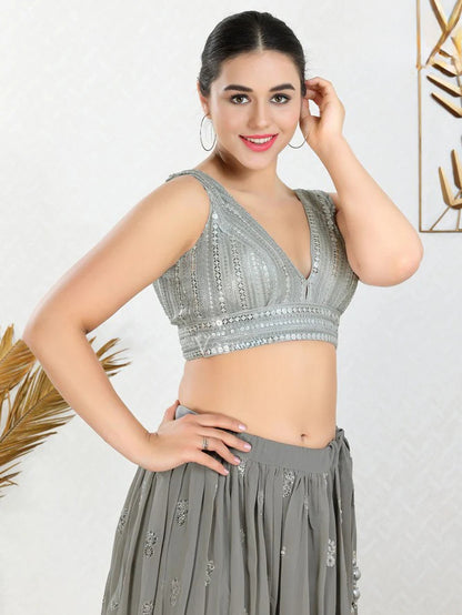 Sequence Work Fancy Blouse - Roop Darshan