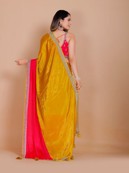 Hirva Choli Saree