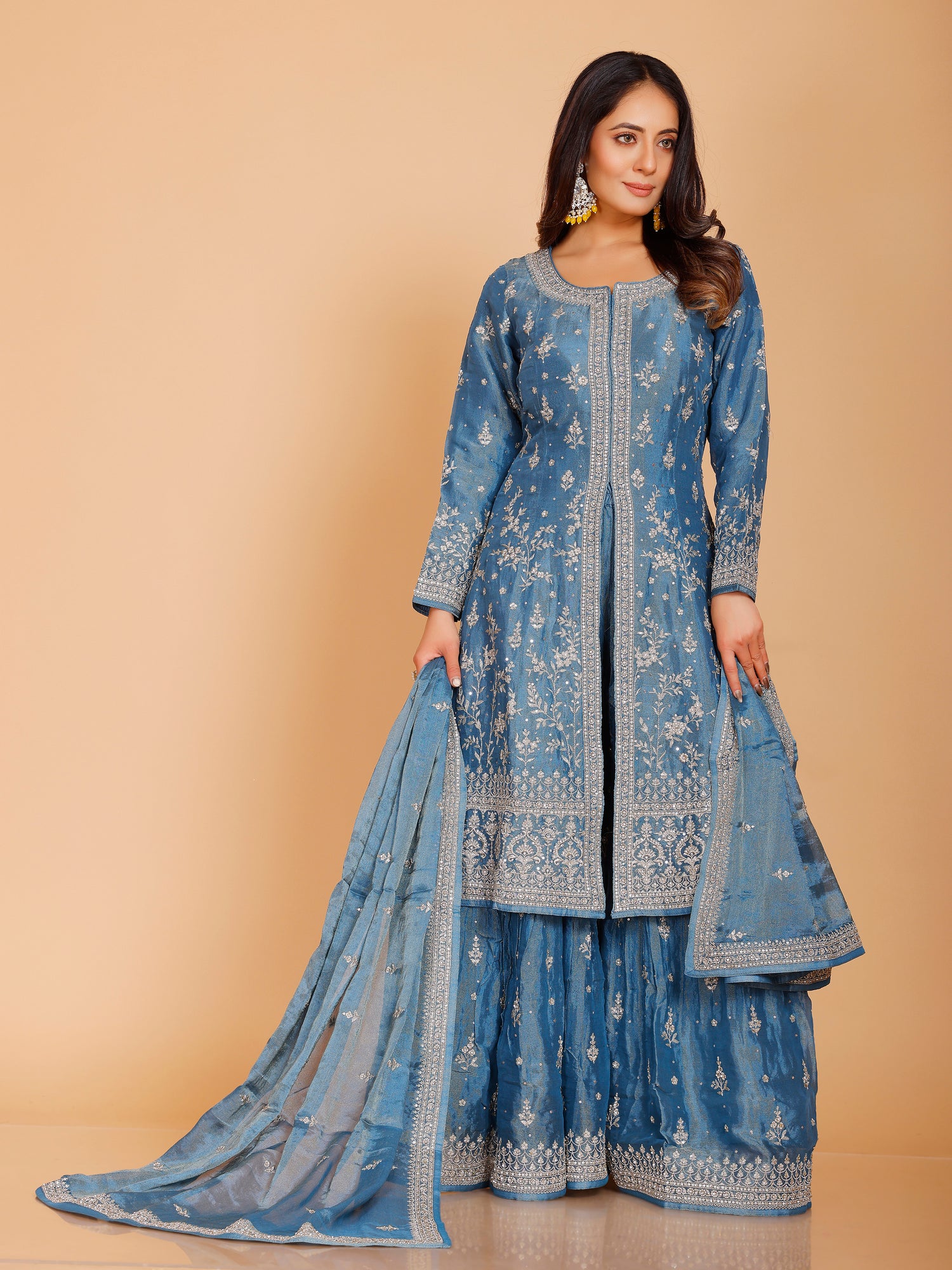 Kareena Flair Palazzo Suit - Roop Darshan