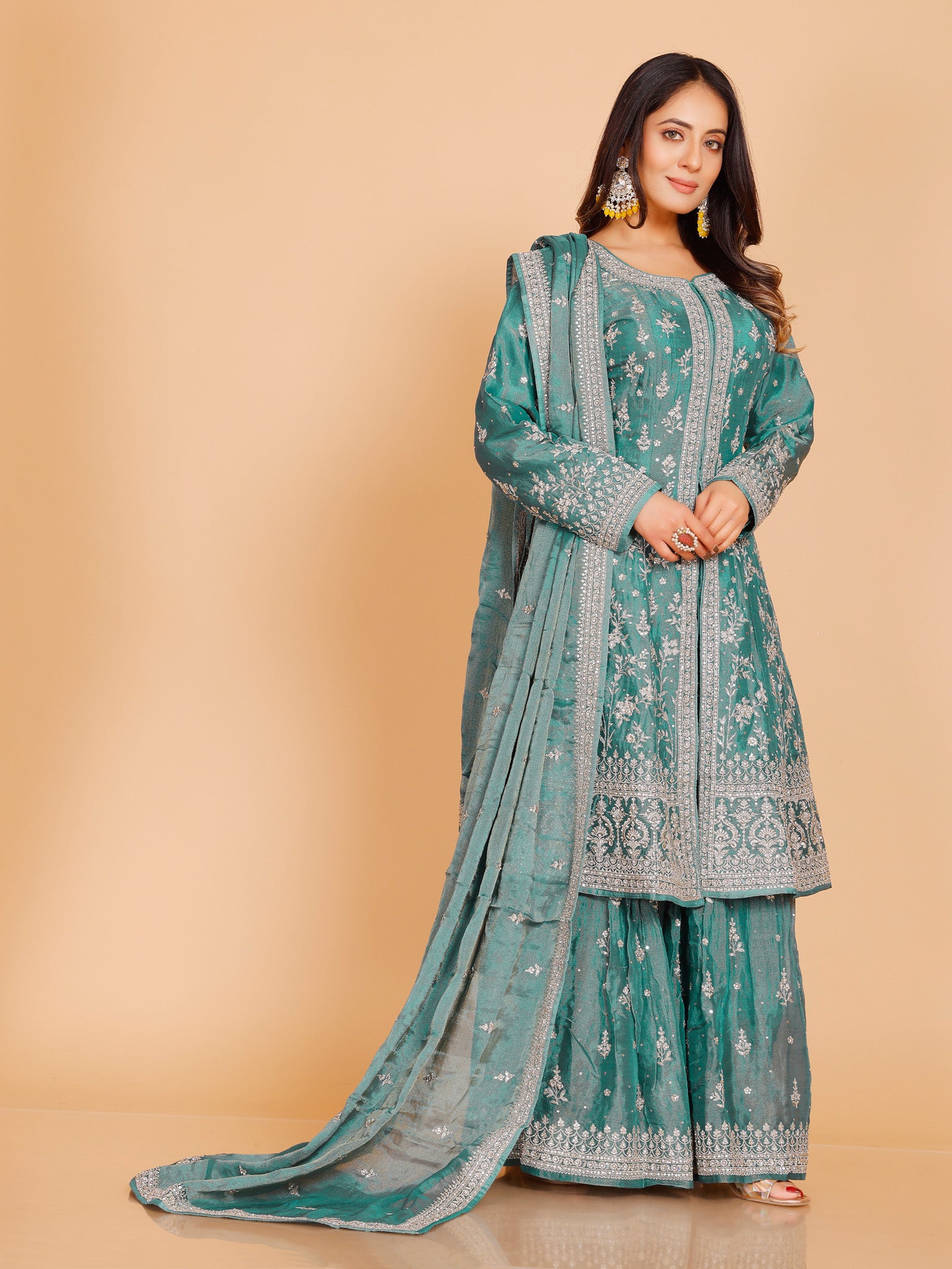 Kareena Flair Palazzo Suit - Roop Darshan