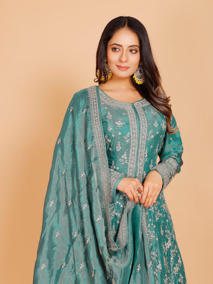 Kareena Flair Palazzo Suit - Roop Darshan