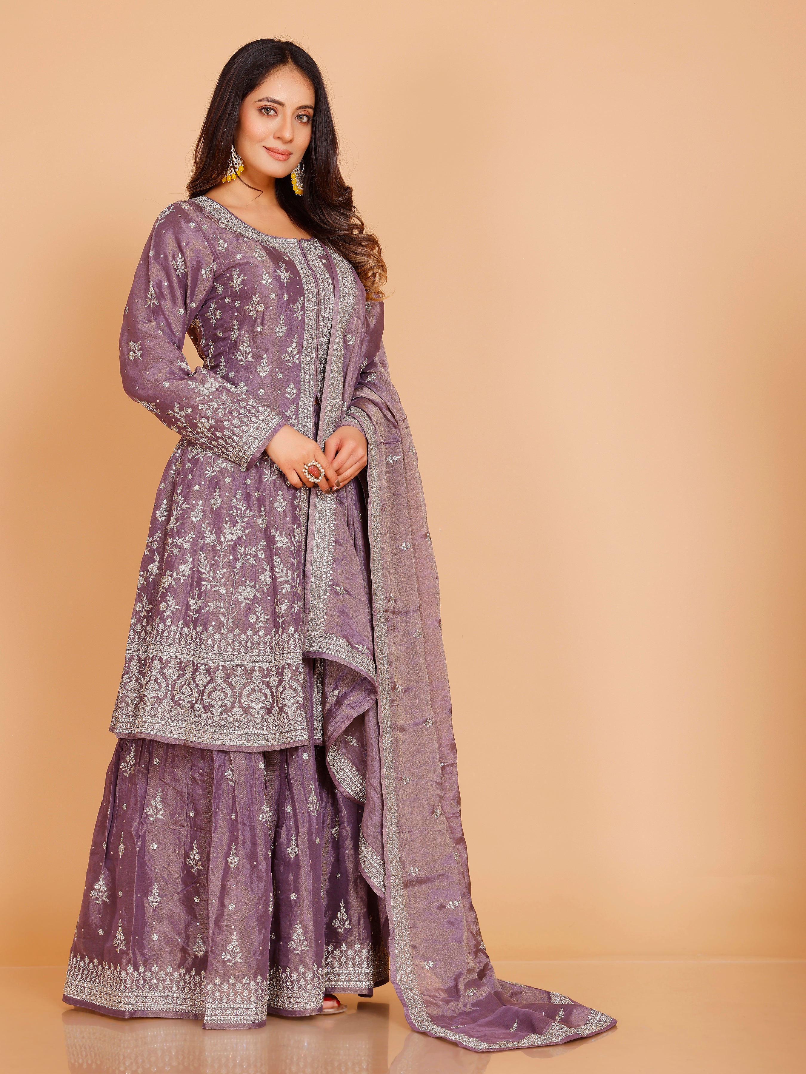 Kareena Flair Palazzo Suit - Roop Darshan
