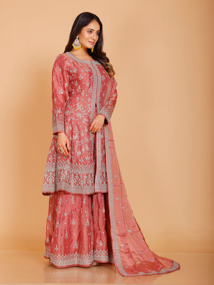 Kareena Flair Palazzo Suit - Roop Darshan