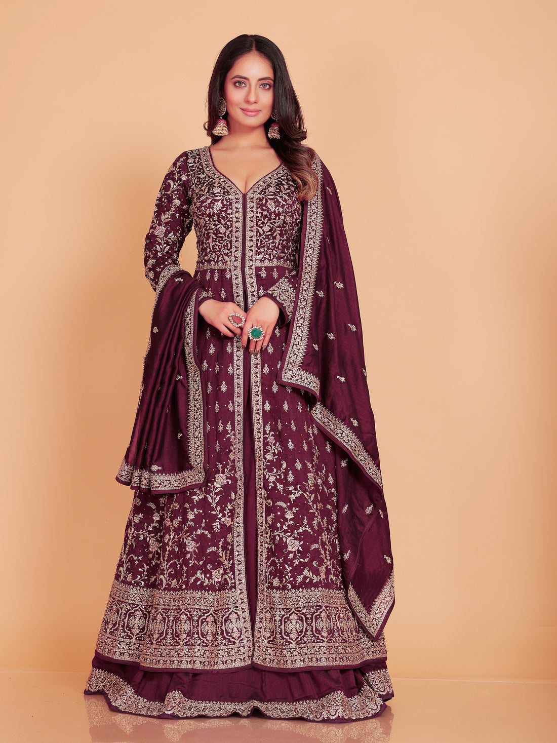 Ziya Long Top Lehenga - Roop Darshan