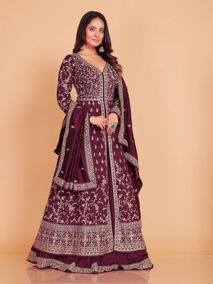 Ziya Long Top Lehenga - Roop Darshan