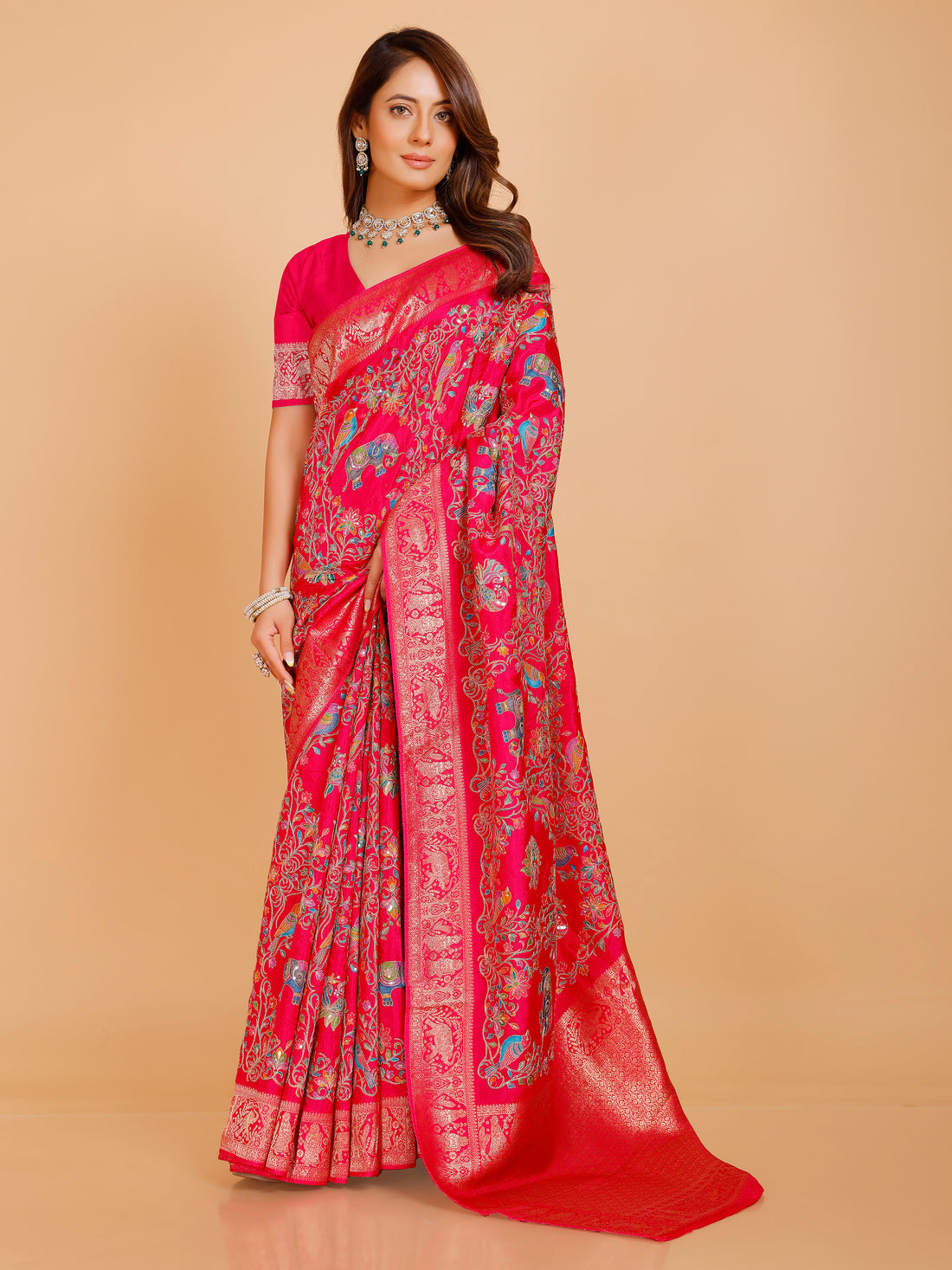 Ramya Silk Embroidered Saree