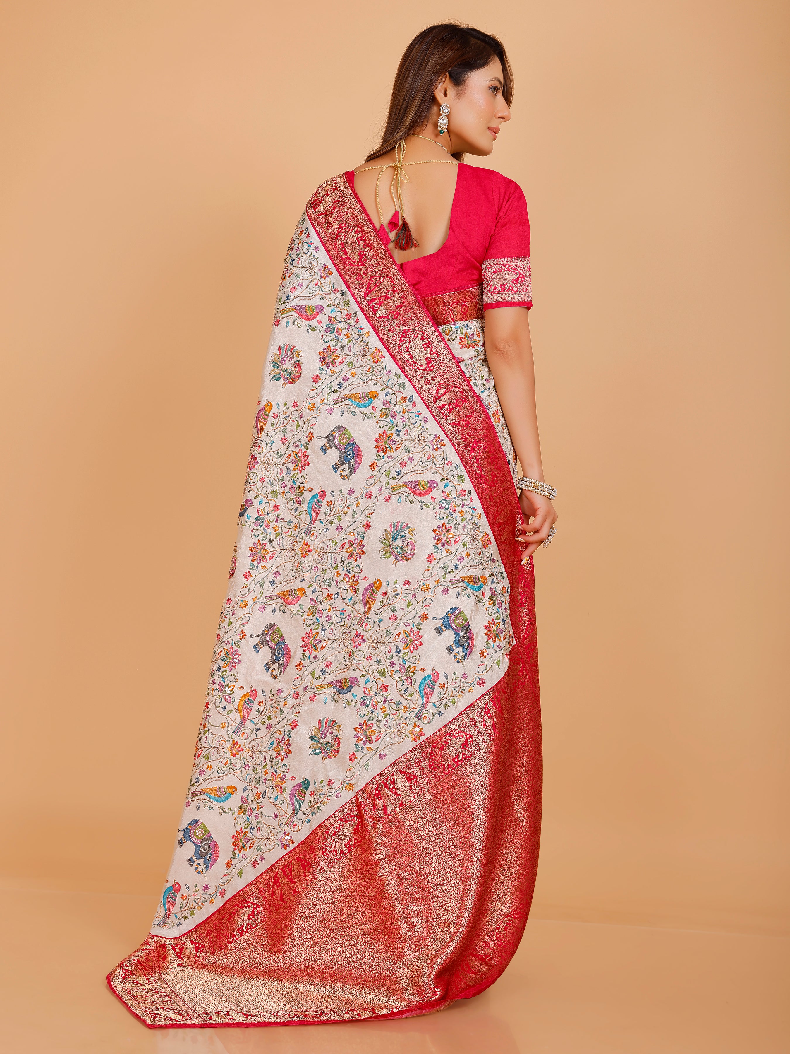 Ramya Silk Embroidered Saree