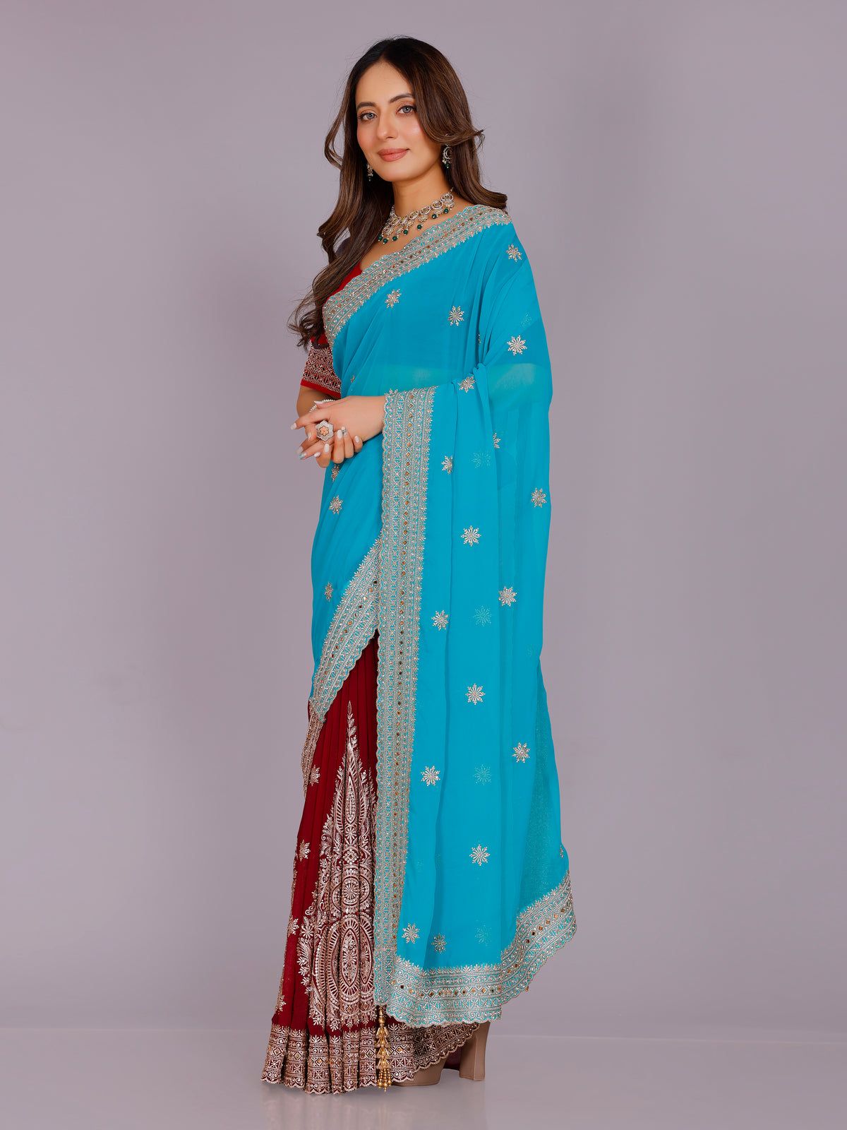Avira Georgette Embroidered Saree