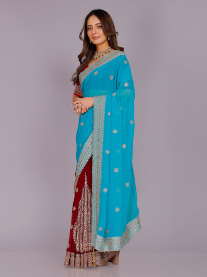 Avira Georgette Embroidered Saree