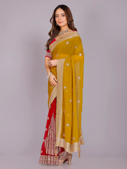 Avira Georgette Embroidered Saree