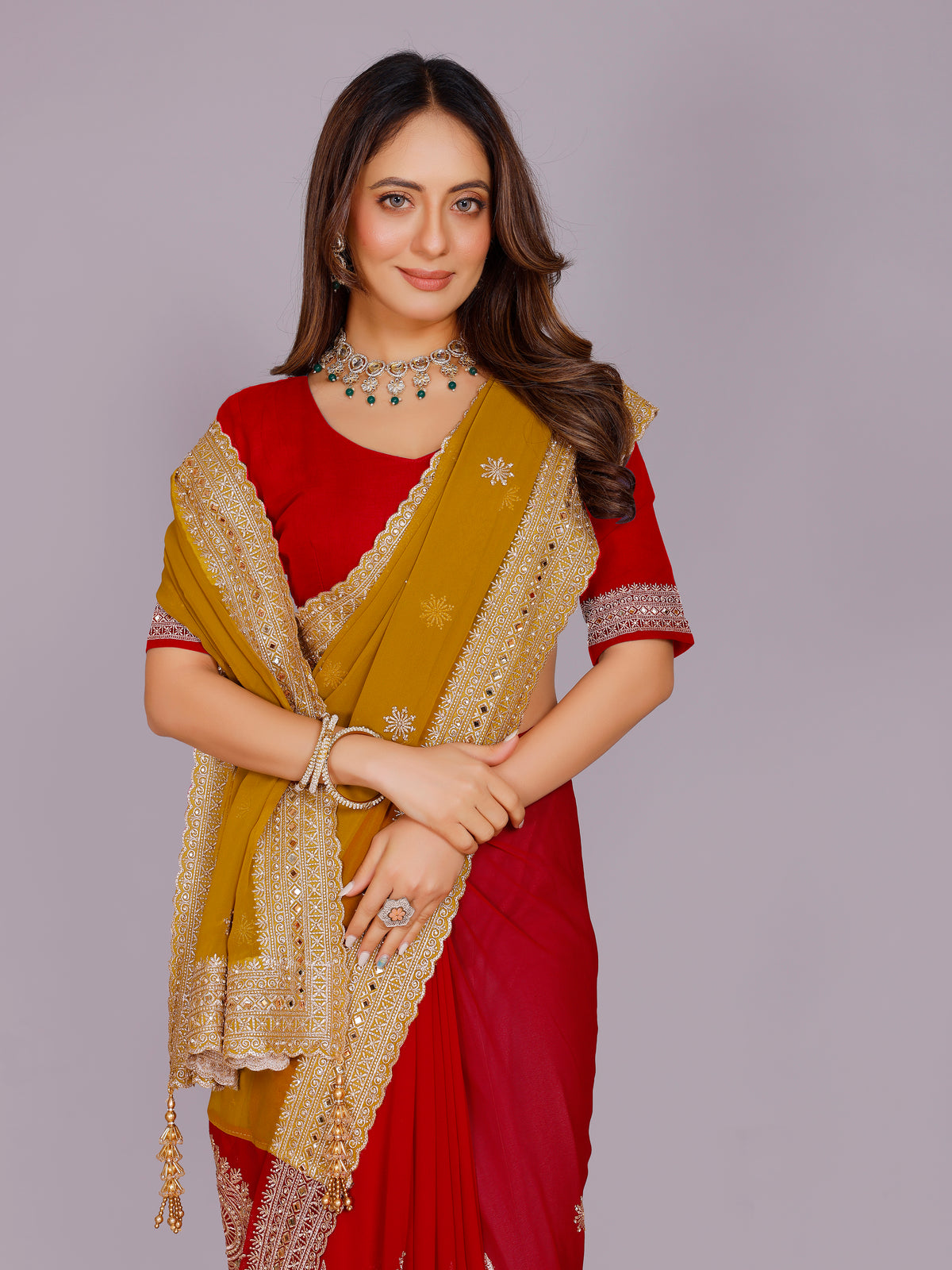 Avira Georgette Embroidered Saree