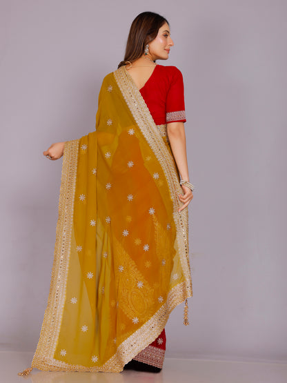 Avira Georgette Embroidered Saree