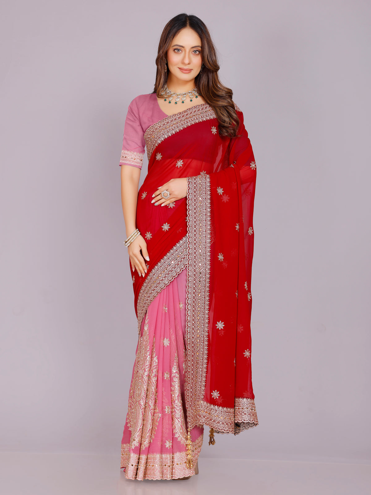 Avira Georgette Embroidered Saree
