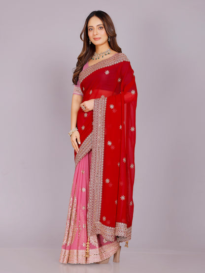 Avira Georgette Embroidered Saree