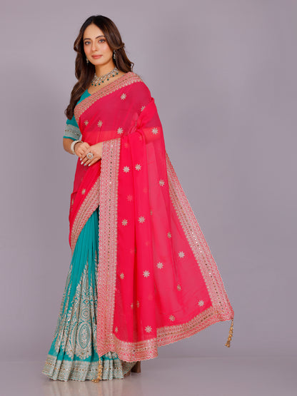 Avira Georgette Embroidered Saree