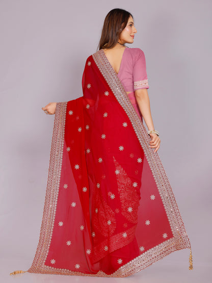 Avira Georgette Embroidered Saree