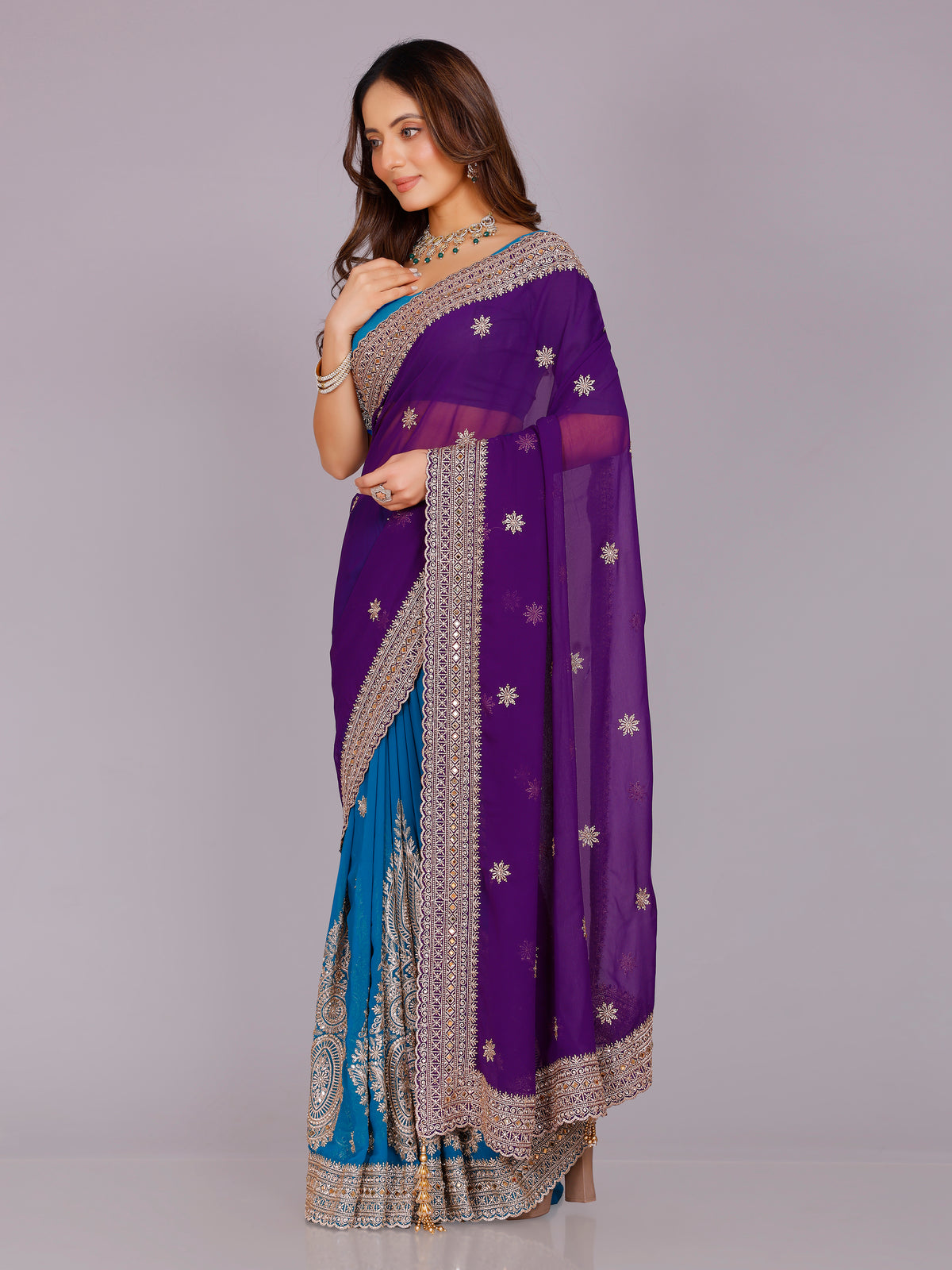 Avira Georgette Embroidered Saree