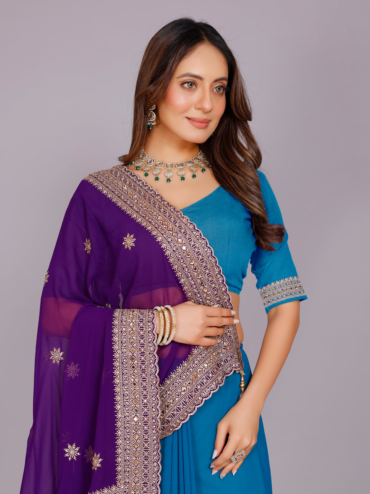 Avira Georgette Embroidered Saree