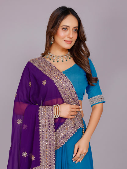Avira Georgette Embroidered Saree