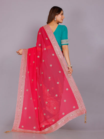 Avira Georgette Embroidered Saree