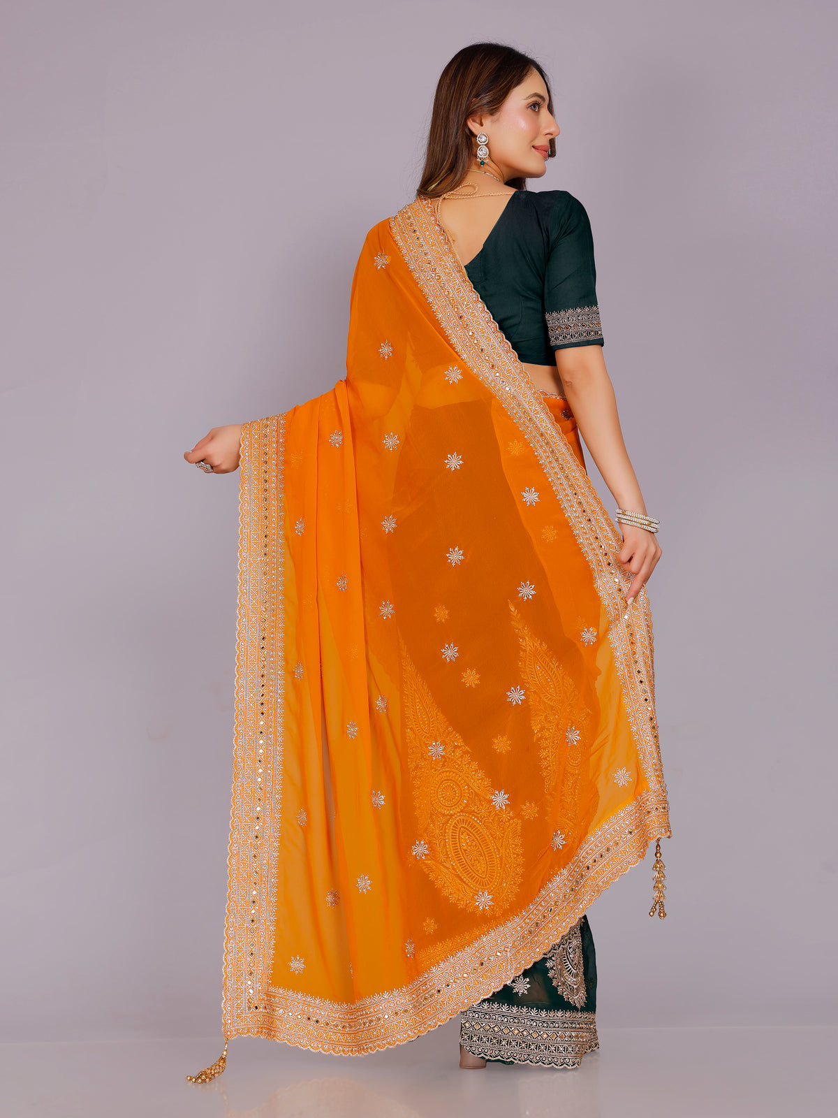 Avira Georgette Embroidered Saree