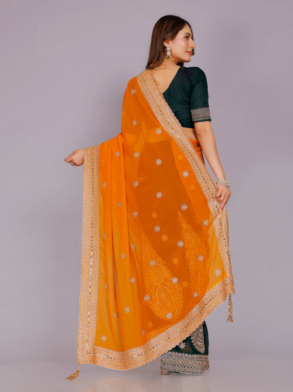 Avira Georgette Embroidered Saree