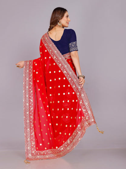 Shalee Georgette Embroidery Saree
