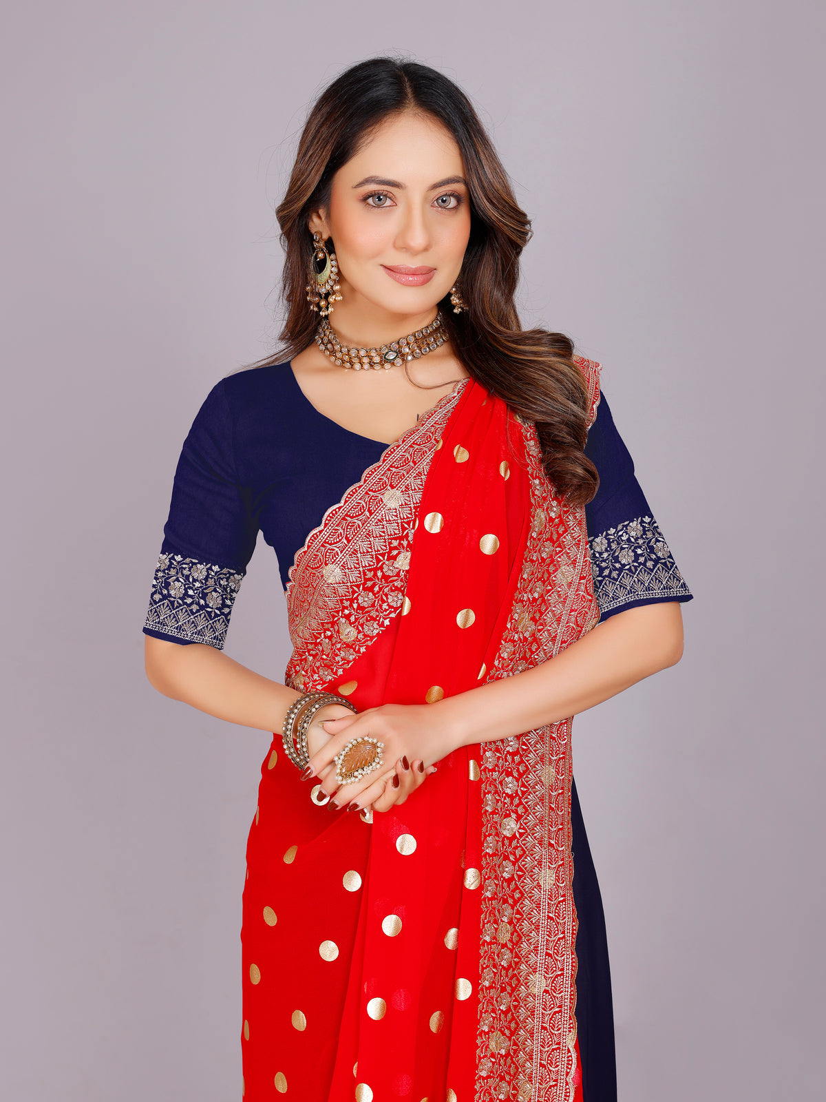 Shalee Georgette Embroidery Saree