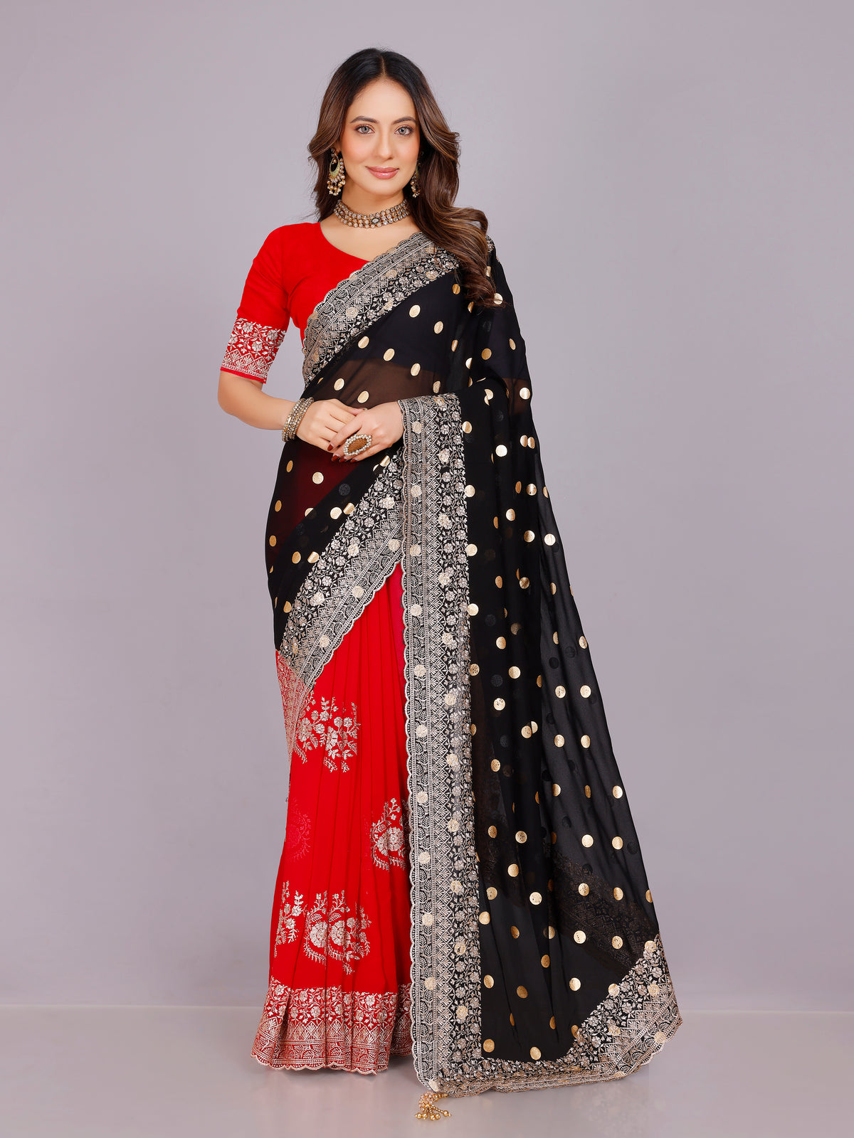 Shalee Georgette Embroidery Saree