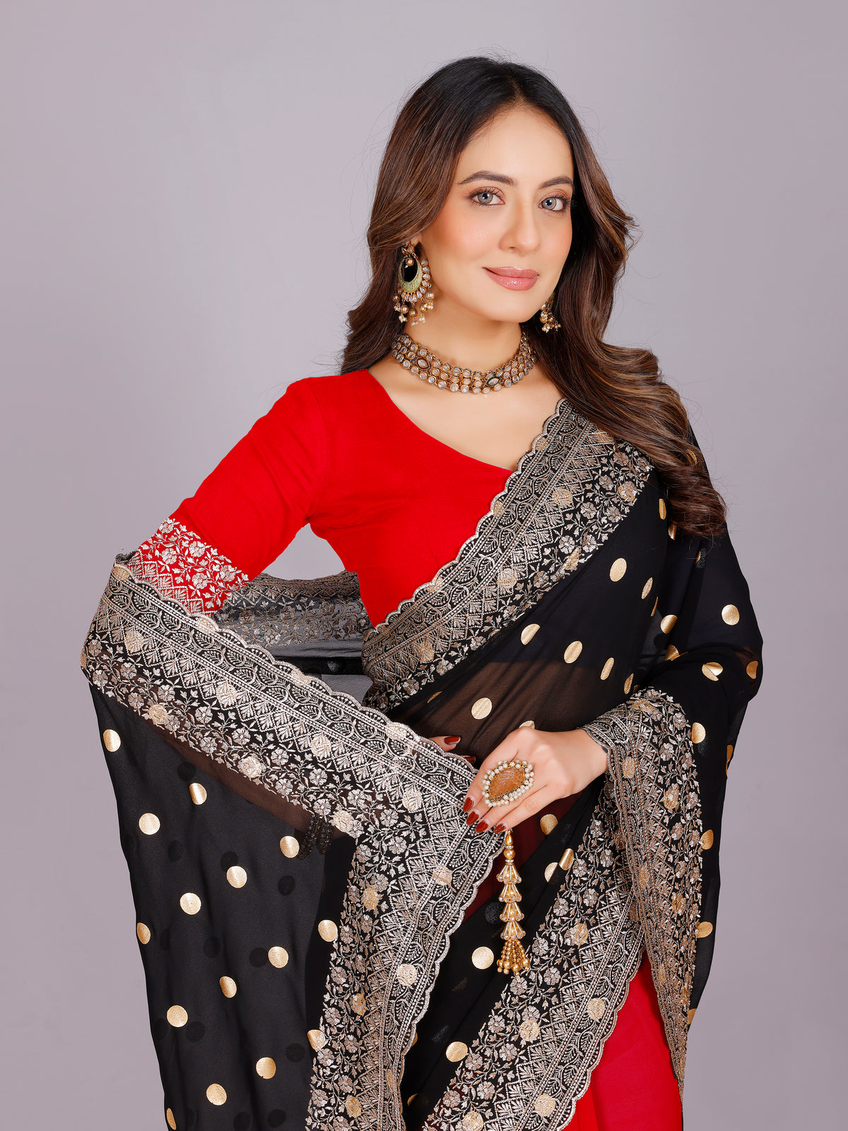 Shalee Georgette Embroidery Saree