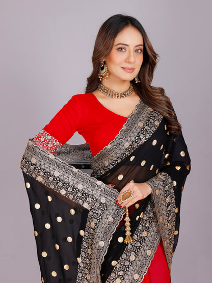 Shalee Georgette Embroidery Saree