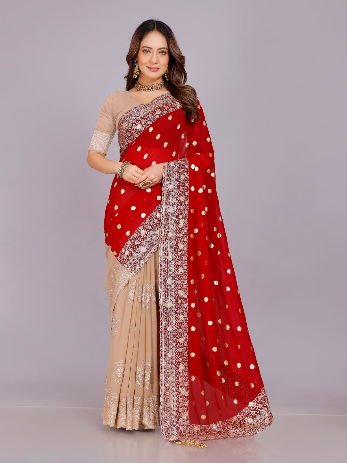 Shalee Georgette Embroidery Saree