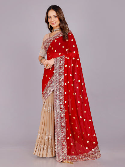 Shalee Georgette Embroidery Saree