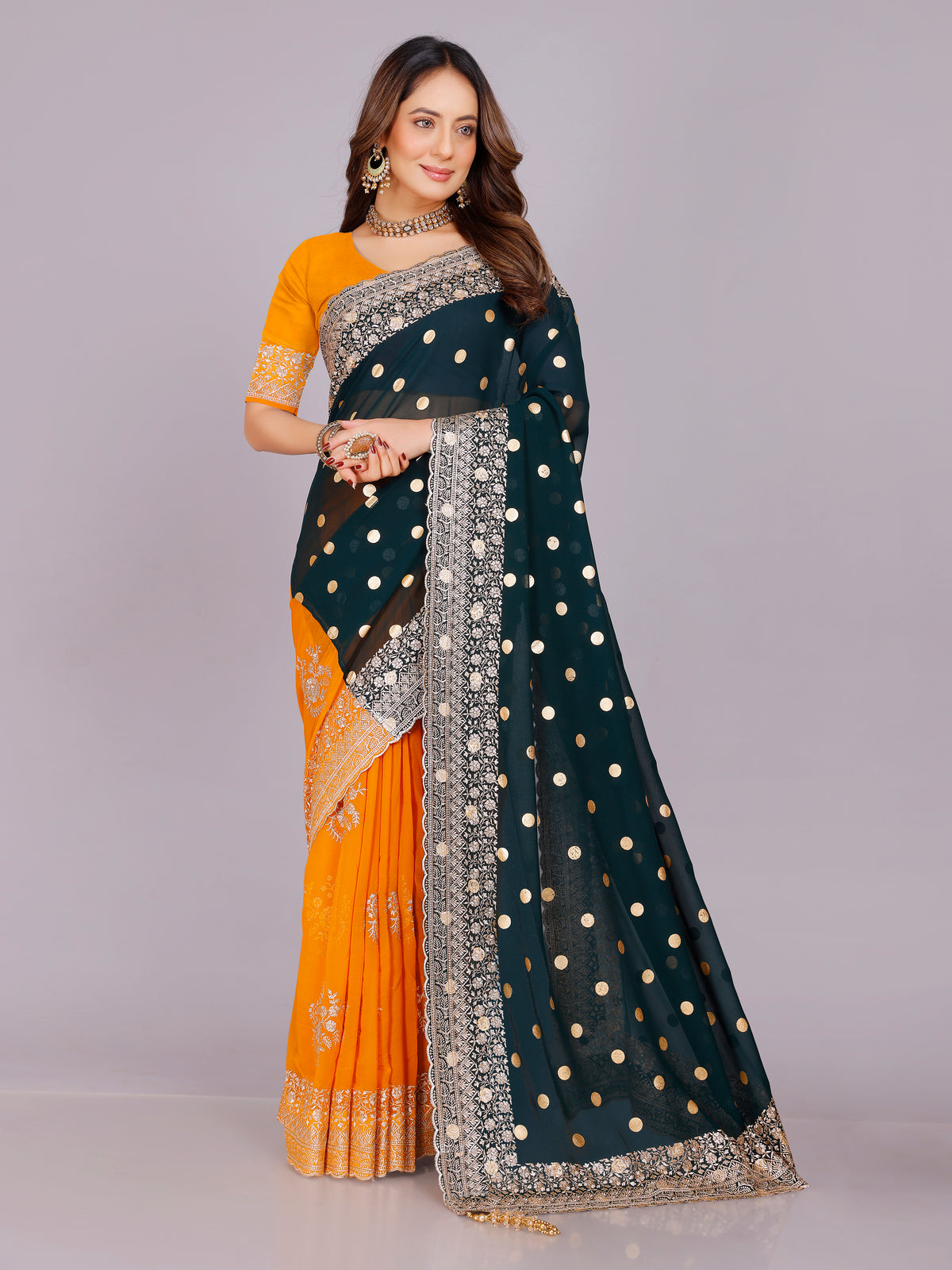 Shalee Georgette Embroidery Saree