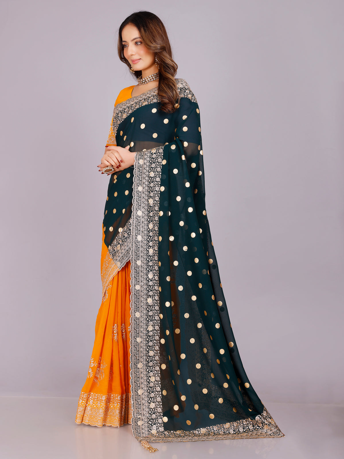 Shalee Georgette Embroidery Saree
