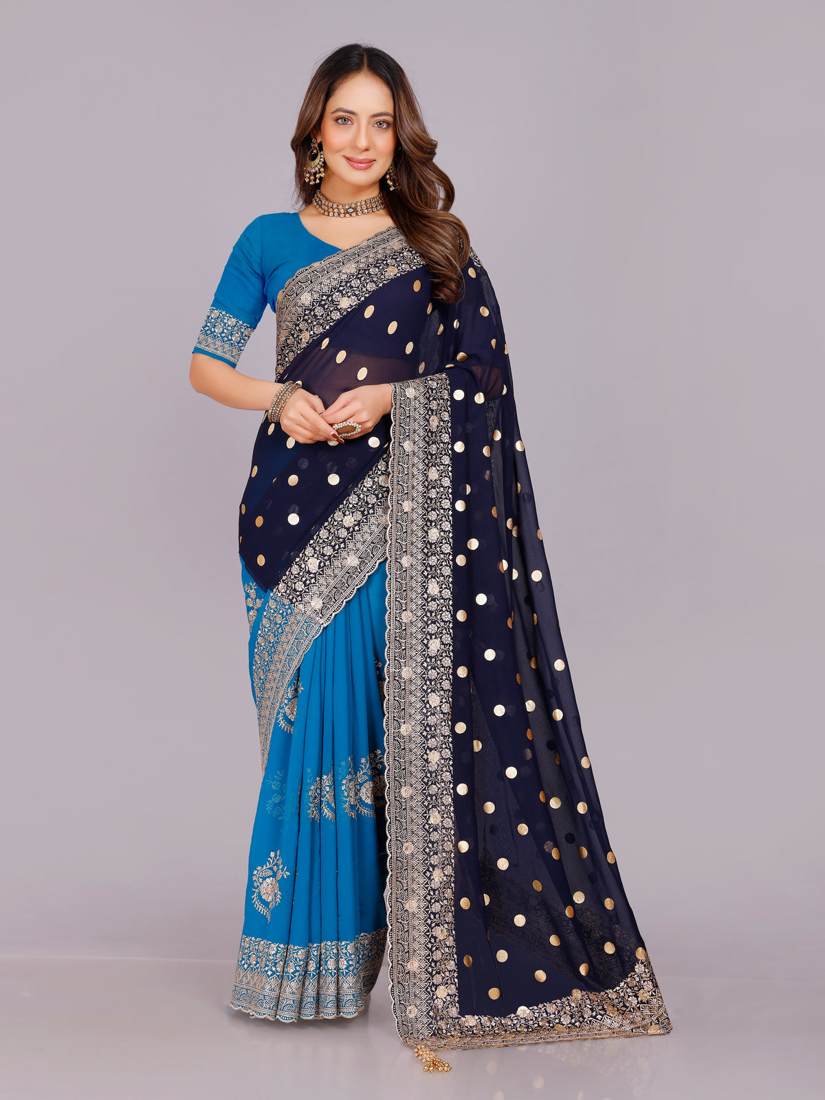 Shalee Georgette Embroidery Saree
