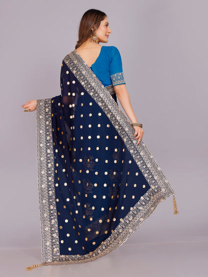 Shalee Georgette Embroidery Saree