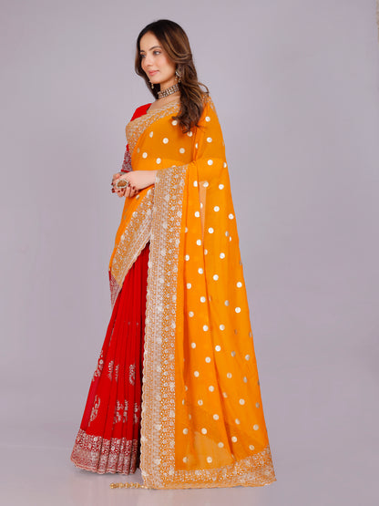Shalee Georgette Embroidery Saree
