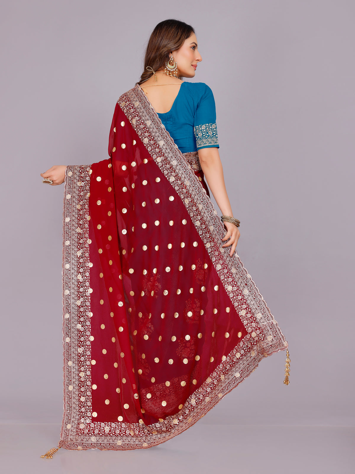 Shalee Georgette Embroidery Saree