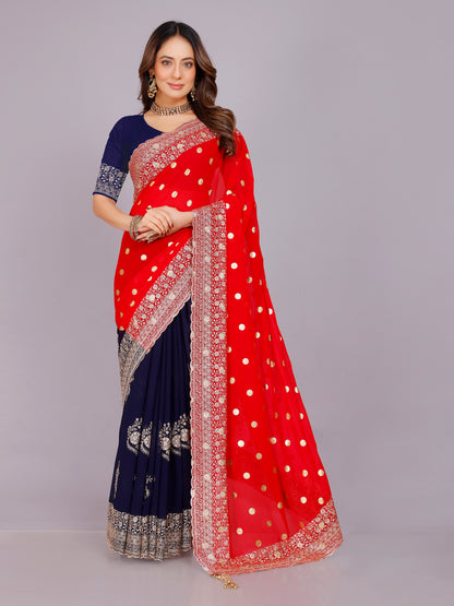 Shalee Georgette Embroidery Saree